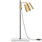 Lab Light Table Lamp - White / Brass