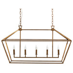 Adler Linear Chandelier - Vintage Gold Leaf