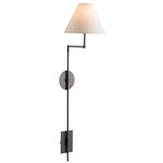 Alva Wall Sconce - Brushed Bronze / White Linen