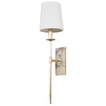 Garnet Wall Sconce - Champagne Silver / White