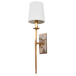 Garnet Wall Sconce - Gilded Gold / White