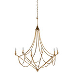 Miles Chandelier - Vintage Gold Leaf