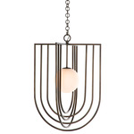Rockford Pendant - Rubbed Bronze / Frosted