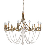 Sandra Chandelier - Antique Gold / Antique White