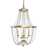 Whitney Chandelier - Vintage Gold Leaf / Antique White