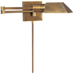 VC Studio Swing Arm Plug-in Wall Light - Hand Rubbed Antique Brass