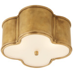 Basil Ceiling Light Fixture - Natural Brass / Frosted