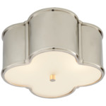 Basil Ceiling Light Fixture - Polished Nickel / Frosted