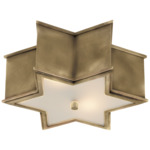 Sophia Ceiling Light - Natural Brass / Frosted