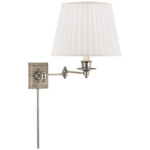 Triple Swing Arm Wall Sconce - Antique Nickel / Silk