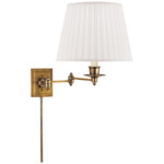 Triple Swing Arm Wall Sconce - Hand-Rubbed Antique Brass / Silk