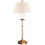 Dorchester Adjustable Table Lamp - Antique-Burnished Brass / Silk