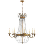 Paris Flea Market Chandelier - Antique Burnished Brass / Seeded