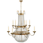 Paris Flea Market Grande Chandelier - Antique Burnished Brass