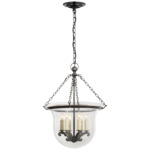 Country Bell Jar Pendant - Bronze / Clear