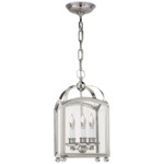 Arch Top Lantern Pendant - Polished Nickel / Clear