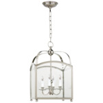 Arch Top Lantern Pendant - Polished Nickel / Clear