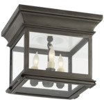 Club Square Ceiling Light - Bronze / Clear