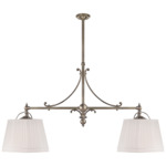 Sloane Double Shop Pendant - Antique Nickel / Linen