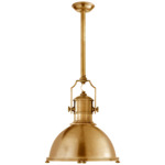 Country Industrial Pendant - Antique-Burnished Brass