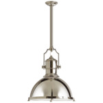 Country Industrial Pendant - Polished Nickel