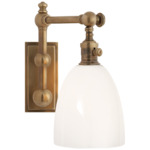 Pimlico Wall Sconce - Antique-Burnished Brass / White