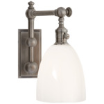 Pimlico Wall Sconce - Antique Nickel / White