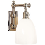 Pimlico Wall Sconce - Polished Nickel / White
