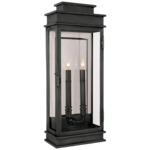 Linear Lantern Outdoor Wall Sconce - Bronze / Clear