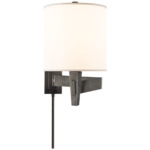 Architects Swing Arm Plug-in Wall Sconce - Bronze / Silk