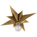 Star Ceiling Light - Hand-Rubbed Antique Brass