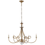 Double Twist Chandelier - Hand-Rubbed Antique Brass