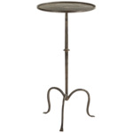 Hand-Forged Martini Accent Table - Aged Iron