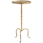 Hand-Forged Martini Accent Table - Gilded Iron