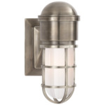 Marine Wall Sconce - Antique Nickel / White