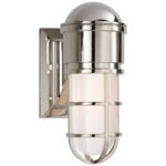 Marine Wall Sconce - Polished Nickel / White