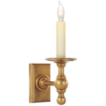Classic Library Wall Sconce - Hand Rubbed Antique Brass / Cream