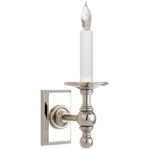 Classic Library Wall Sconce - Polished Nickel / Cream
