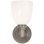 Wilton Wall Sconce - Antique Nickel / White Glass