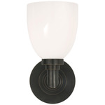 Wilton Wall Sconce - Bronze / White Glass