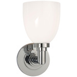 Wilton Wall Sconce - Chrome / White Glass