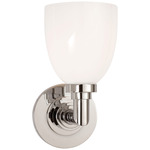 Wilton Wall Sconce - Polished Nickel / White Glass