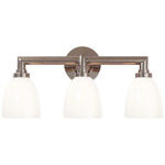Wilton Bathroom Vanity Light - Chrome / White Glass