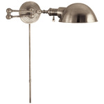 Boston Dome Swing-arm Plug-in Wall Sconce - Antique Nickel
