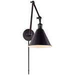 Boston Functional Plug-in Library Sconce - Bronze