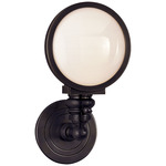 Boston Head Light Wall Sconce - Bronze / White