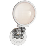 Boston Head Light Wall Sconce - Chrome / White