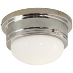 Marine Ceiling Light - Polished Nickel / White