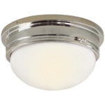 Marine Ceiling Light - Polished Nickel / White