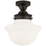 Edmond Ceiling Light - Bronze / White